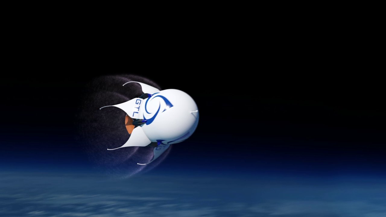 Nautilus reentry vehicle above Earth