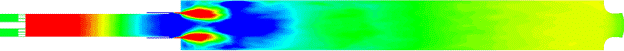 First longitudinal (L1) acoustic density mode extracted from the unsteady field